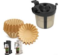 Filtri per caffè riciclabili testurizzati con cestello riutilizzabile compatibili con Pb051 e Pb041 Smooth Less Bitter Brews Plus Easy Clean lavabile in lavastoviglie supporto e 100 fodere di carta