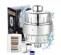 Filtri per Doccia 25 Stadi,Filtro Doccia Anticalcare,Filtro per Doccia con 2 Cartucce Filtranti,Filtro anticalcare doccia acqua dura-Filtro universale doccia,Riduce la Pelle Secca Pruriginosa Forfora