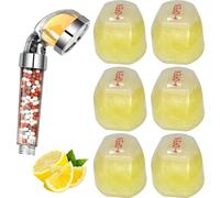 Filtri per doccia alla vitamina C 6 pezzi aroma di balsamo al limone filtri per doccia infusi con vitamina C ammorbidiscono l'acqua dura il soffione della aiuta a seccare la pelle e a prevenire