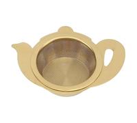 Filtri per il tè con Vaschetta Antigoccia, Filtro per Infusore per il tè con Manico Colino per Foglie Sciolte a Maglia Fine per Succhi di caffè, Spezie, Condimenti (Colore oro