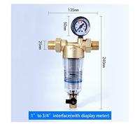 Filtri per l'acqua, 40μm Filtrazione ad alta efficienza Pre-filtro Acqua di rubinetto Famiglia Tutta la casa Centrale 3T Tubo di flusso grande Filtro in ottone for controlavaggio(9)