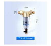 Filtri per l'acqua, 40μm Filtrazione ad alta efficienza Pre-filtro Acqua di rubinetto Famiglia Tutta la casa Centrale 3T Tubo di flusso grande Filtro in ottone for controlavaggio(4)