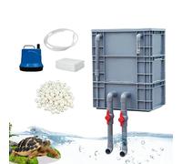 Filtri per pesci per acquari - Pompa a ciclo idrico a 3 livelli | Filtro per acquario per pesci per grandi stagni,Per Acque Dolci e Salate, Stagno, Esterno, Giardino, Casa, Uso Commerciale