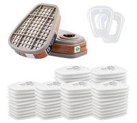 Filtri respiratore carbone attivo cartucce protezione viso maschera