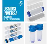 Filtri Sottolavello Osmosi inversa e Carbone Varie tipologie