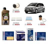 Filtri Tagliando Bosch + Olio per Citroen C4 Cactus 1.6 BlueHDi 100 73 Kw 99 Hp
