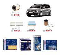 Filtri Tagliando Bosch per Citroen C4 Cactus 1.6 BlueHDi 100 73 Kw 99 Hp