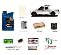 Filtri Tagliando per Nissan NP300 Navara D40 2.5 DCi 140 Kw 190 Hp + 7 Lt Olio