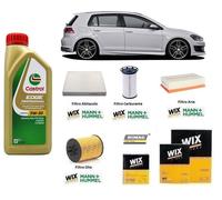 Filtri Tagliando per VW Golf VII A3 1.6 2.0 TDi GTD 5 Litri Castrol Edge LL III