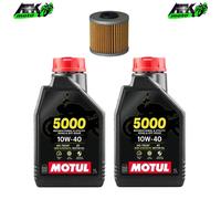 Filtro + 2 Olio Motore Motul 5000 10W-40 Kawasaki J300 J 300/ABS/SE 2014 al 2021