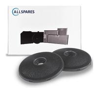 Filtro a carbone AllSpares (2 pz.) per cappe aspiranti adatte, tra le altre, a A