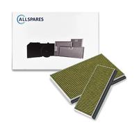 Filtro a carbone AllSpares CleanAir Plus (set da 2) per cappe aspiranti compatib