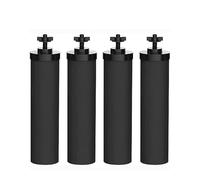 Filtro A Carbone Attivo BB9-2, Compatibile Con Berkey, Nero, Compatibile Con Sistema Di Filtraggio Dell'acqua A Gravità, Sostituzione Del Filtro Dell'acqua Del Frigorifero(4pcs)