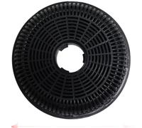 Filtro a carbone attivo per cappa da cucina, in plastica PP, rotondo, schermo per olio per aspiratore laterale, trappola per grasso, nero, 235 x 24 mm (128 x 24 mm)