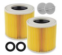 Filtro a Cartuccia for Kärcher, 2 PCS Filtro Aspirapolvere Umido/Asciutto for Aspiratutto Kärcher A 2204 WD2 WD3 MV2 MV3 WD2.200 WD3.500 P WD 3.200, WD 3.500 P come 6.414-552.0