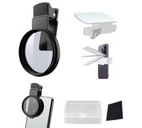 Filtro a clip per telefono con accessorio Sky Mirror - 52 mm CPL Anti Glare Lens for iPhone 14/13/12/11 & Android Phones, Portable Dual Lens Photo Kit for Outdoor & Selfie