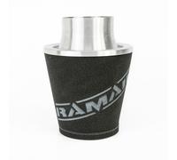 Filtro a cono con base in alluminio nera con collo universale Ramair...