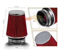 Filtro A Cono Per Ingresso D'Aria Fredda 3" Pollici Tipo Secco Stretto