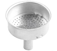 Filtro a imbuto di ricambio in alluminio per macchine da caffè espresso, supporta 1, 2, 3, 6, 9, 12 tazze, uso con vari percolatori per moka, per uso domestico e commerciale (100 ml)