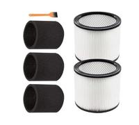 Filtro a maniche in schiuma da 6 pezzi per Shop Vac 9030400,90304,903-04-00 90350, per la maggior parte degli aspirapolvere a umido/secco da 5 galloni e oltre (Color : White black)