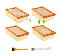 Filtro a Pieghe Piatte, 4 Pezzi Filtri Pieghettato Piatto di Ricambio, per Karcher 2.863-005.0 WD4/WD5/WD6/MV4/MV5/MV6 Filtri a Pieghe Piatte, per Cattivi Odori e Contro Polveri Sottili