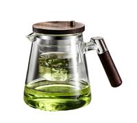 Filtro a pressione in da 750 ml, con manico in legno, design moderno con separatore di acqua e tè, contenitori per servire senza problemi, set per rituale del tè