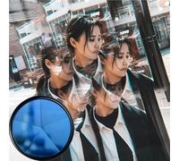 Filtro a prisma Kaleidoscope FX Split Diopter Effetti speciali Accessori for la fotografia Obiettivo DSLR Prisma(77mm with 72mm Ring,Orange)