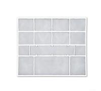 Filtro a rete per condizionatore d'aria, protezione contro la polvere, per interni, con sistema di filtraggio AC, lavabile, per apparecchiature di climatizzazione di tipo split (33,2 x 28,3 cm)