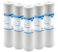 Filtro a Sedimenti in Polipropilene 10" - Set 5 Pezzi, 5µm | Cartucce per Acqua Potabile, rimozione efficace di particelle di sporco e impurità dall’acqua - Durata fino a 6 mesi