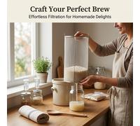 Filtro a Tramoggia Riutilizzabile per Birra, Tè per Cereali, Caffè Freddo,
