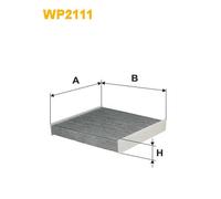 WP2111 FILTRO ABITACOLO PER Renault Clio IV Grandtour KH 1.2 TCe 120 87 KW 118 C