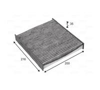 Filtro Abitacolo Attivo Carbonio 200 Mm - 216 Mm VALEO Per U.a. DACIA DUSTER