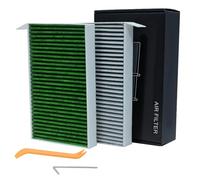 Filtro Abitacolo Carbone attivo compatibile con Tesla Model Y & Model 3 - Filtro Aria Abitacolo Antipolline, Set da 2 Pezzi per Auto,Verde