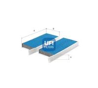 Filtro abitacolo con effetto antibatterico 34.173.00 UFI per RENAULT LAGUNA III