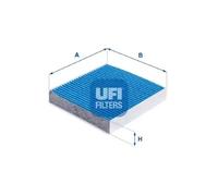 UFI Filters, Filtro Abitacolo ARGENTIUM 34.227.00, Filtro Abitacolo per Ricambio, Adatto a Auto, Applicabile su Diversi Modelli Lada (VAZ) e Renault