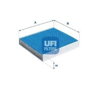 UFI Filters, Filtro Abitacolo ARGENTIUM 34.244.00, Filtro Abitacolo per Ricambio, Adatto a Auto, Applicabile su Diversi Modelli Dacia e Renault