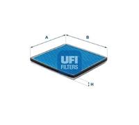 UFI Filters, Filtro Abitacolo ARGENTIUM 34.264.00, Filtro Abitacolo per Ricambio, Adatto a Auto, Applicabile su Diversi Modelli Nissan, Subaru e Toyota