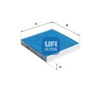 UFI Filters, Filtro Abitacolo ARGENTIUM 34.266.00, Filtro Abitacolo per Ricambio, Adatto a Auto, Applicabile su Diversi Modelli Daihatsu, Jaguar, Land Rover, Lexus e Toyota