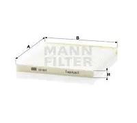 Filtro cabina MANN-FILTER CU 1912