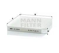 Filtro abitacolo dietro il cruscotto Filtro particellare CU 2043 MANN-FILTER