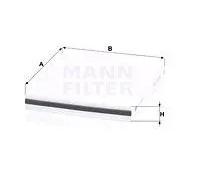 Filtro cabina MANN-FILTER CU 22 003