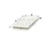 MANN-FILTER CU 2506-2 Filtro aria cabina (set da 2) - per Autovetture + veicoli commeriali