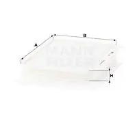 Filtro abitacolo dietro il cruscotto Filtro particellare CU 2622 MANN-FILTER