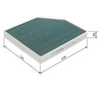 Filtro abitacolo Filtro al carbone attivo 0 986 628 522 BOSCH per AUDI PORSCHE