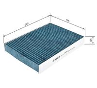 Filtro abitacolo Filtro al carbone attivo 0 986 628 537 BOSCH per RENAULT OPEL