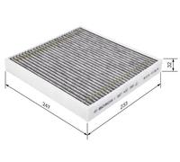 Bosch R2368 - Filtro abitacolo ai carboni attivi