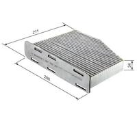 Bosch R2397 - Filtro abitacolo ai carboni attivi