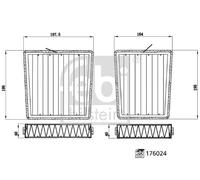Filtro abitacolo Filtro al carbone attivo 176024 FEBI BILSTEIN per MERCEDES-BENZ