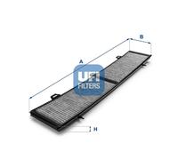UFI Filters, Filtro Abitacolo ai Carboni Attivi 54.154.00, Filtro Abitacolo per Ricambio, Adatto a Auto, Applicabile su Diversi Modelli di BMW Serie 1, 3 e X1, BMW Alpina B 3 e D 3