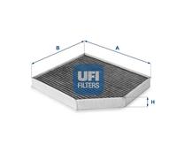 UFI Filters, Filtro Abitacolo ai Carboni Attivi 54.168.00, Filtro Abitacolo per Ricambio, Adatto a Auto, Applicabile su Diversi Modelli Audi e Porsche